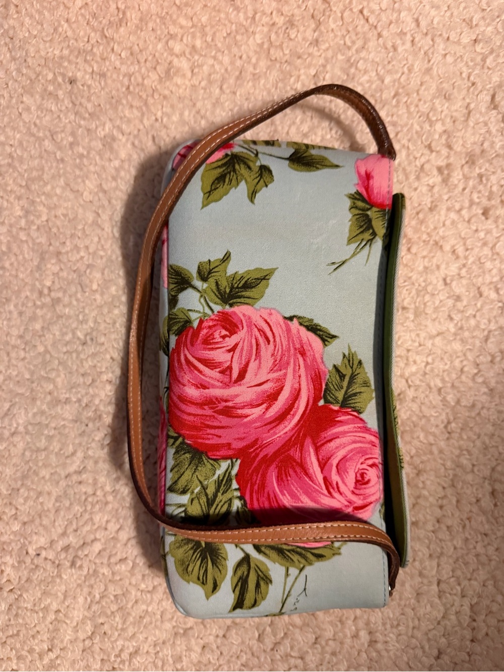 Kate spade Floral Pink Rose Crossbody Bag - Light Blue